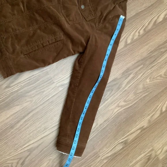 GUESS  Sherpa Trimmed Corduroy Trucker Jacket  Brown Women Size XL - Picture 9 of 12